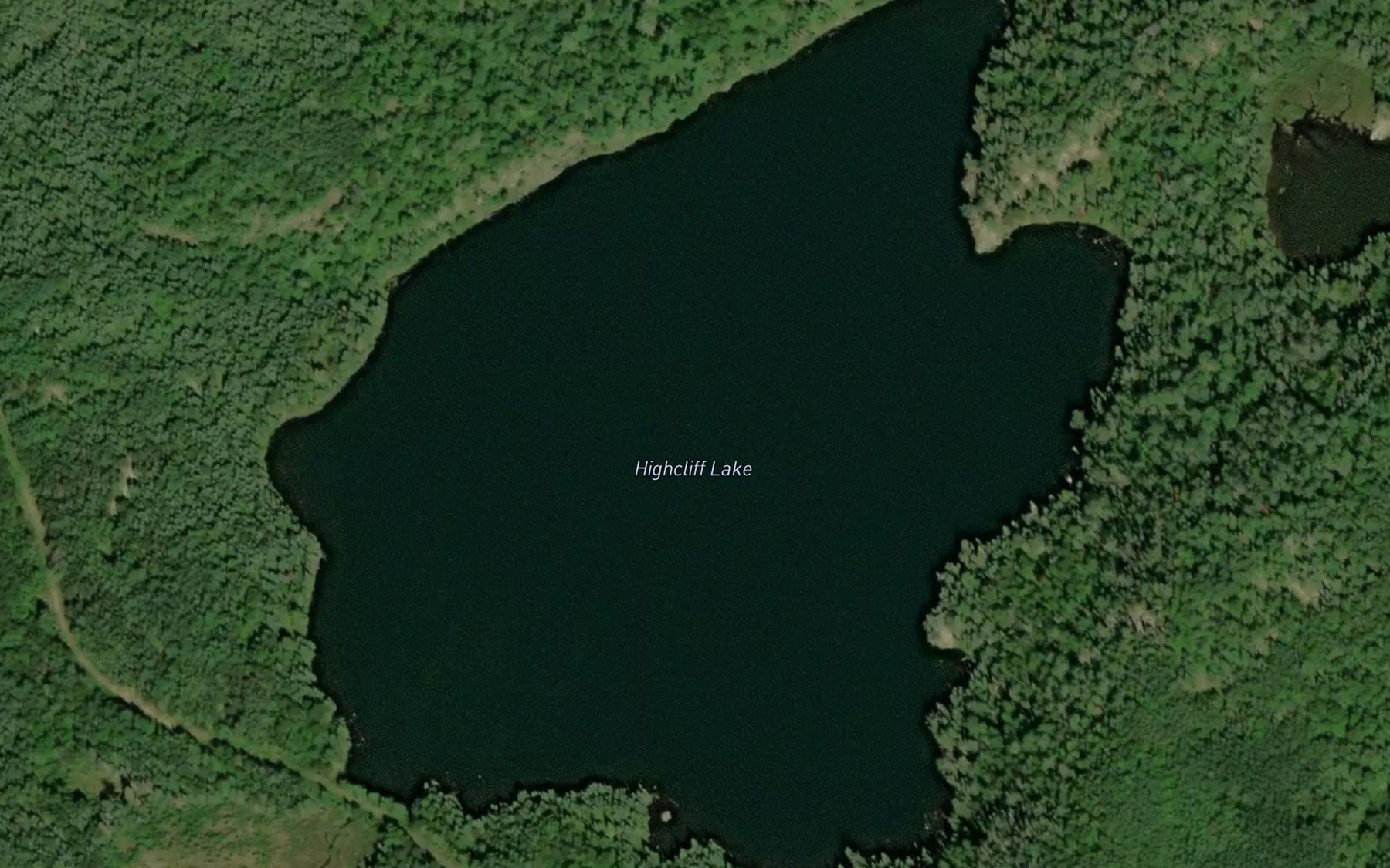 Satellite map of the Highcliff Lake
