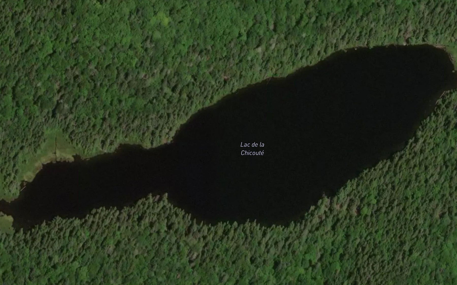 Satellite map of the Lac de la Chicoute