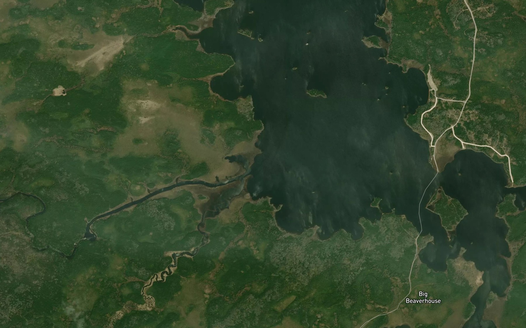 Satellite map of the Wachusk River