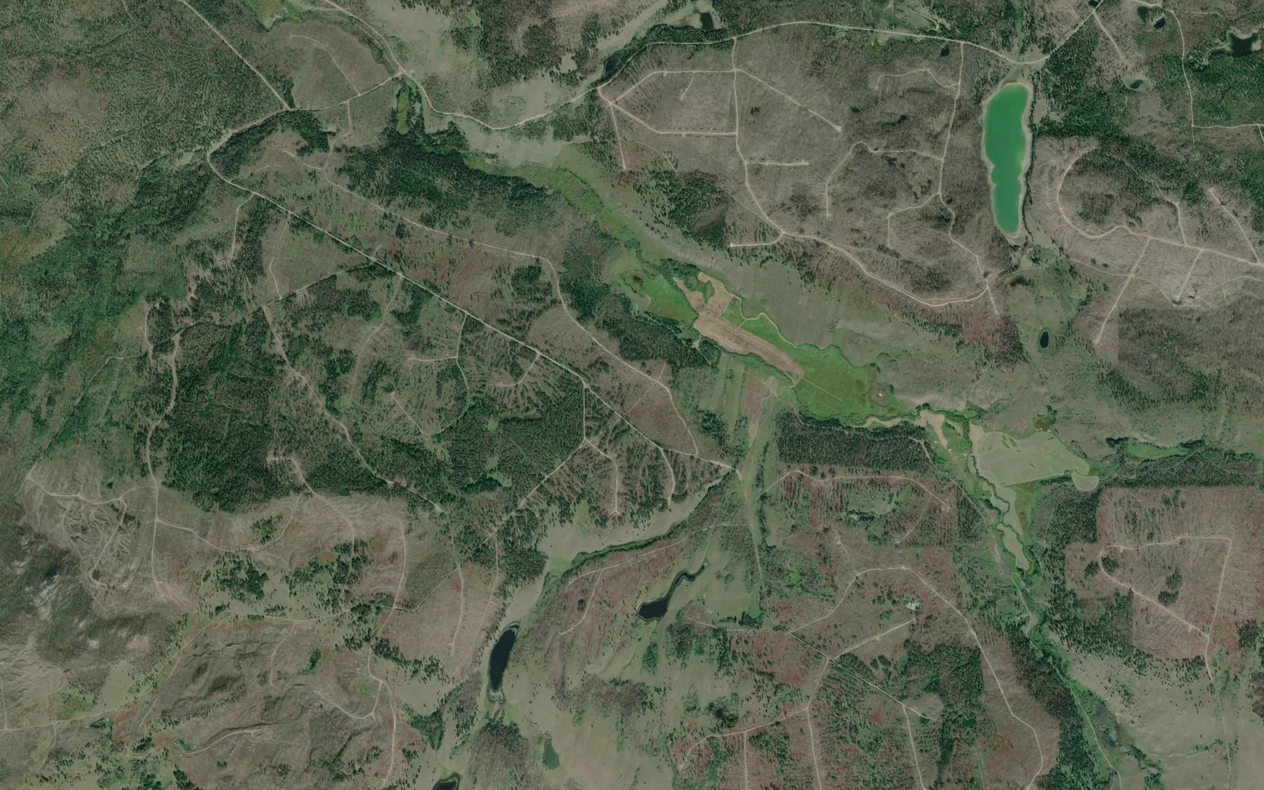 Satellite map of the Tremblay Creek