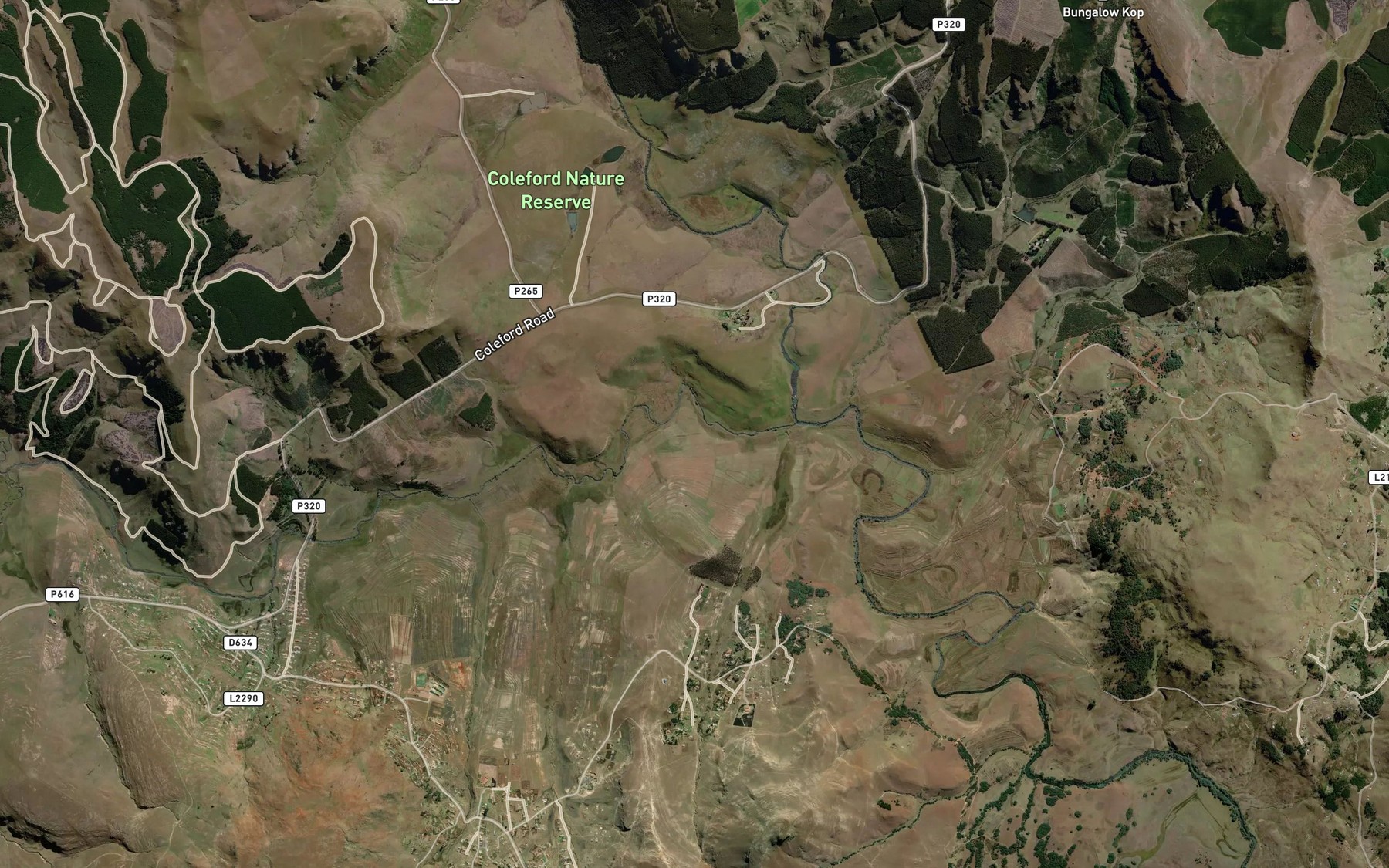 Satellite map of the Ngwangwane