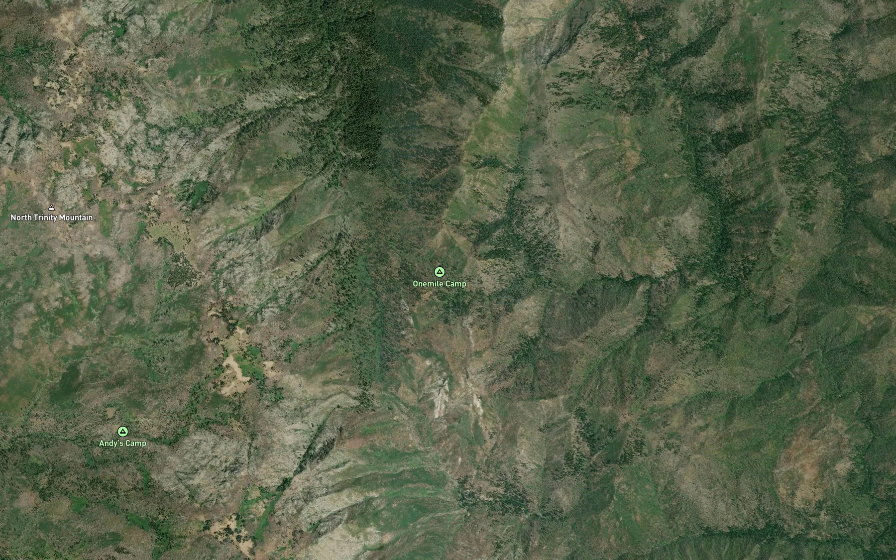Satellite map of the One Mile Spring