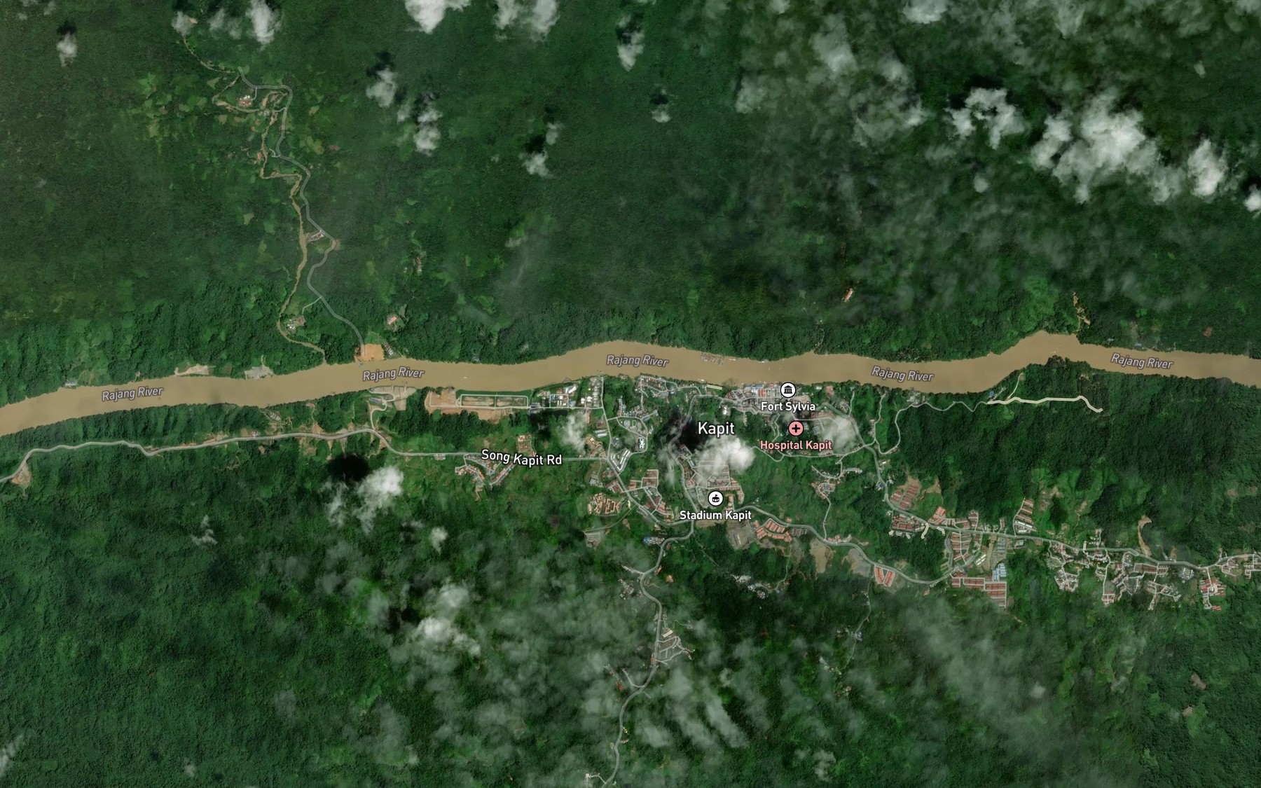 Satellite map of the Sungai Beletik