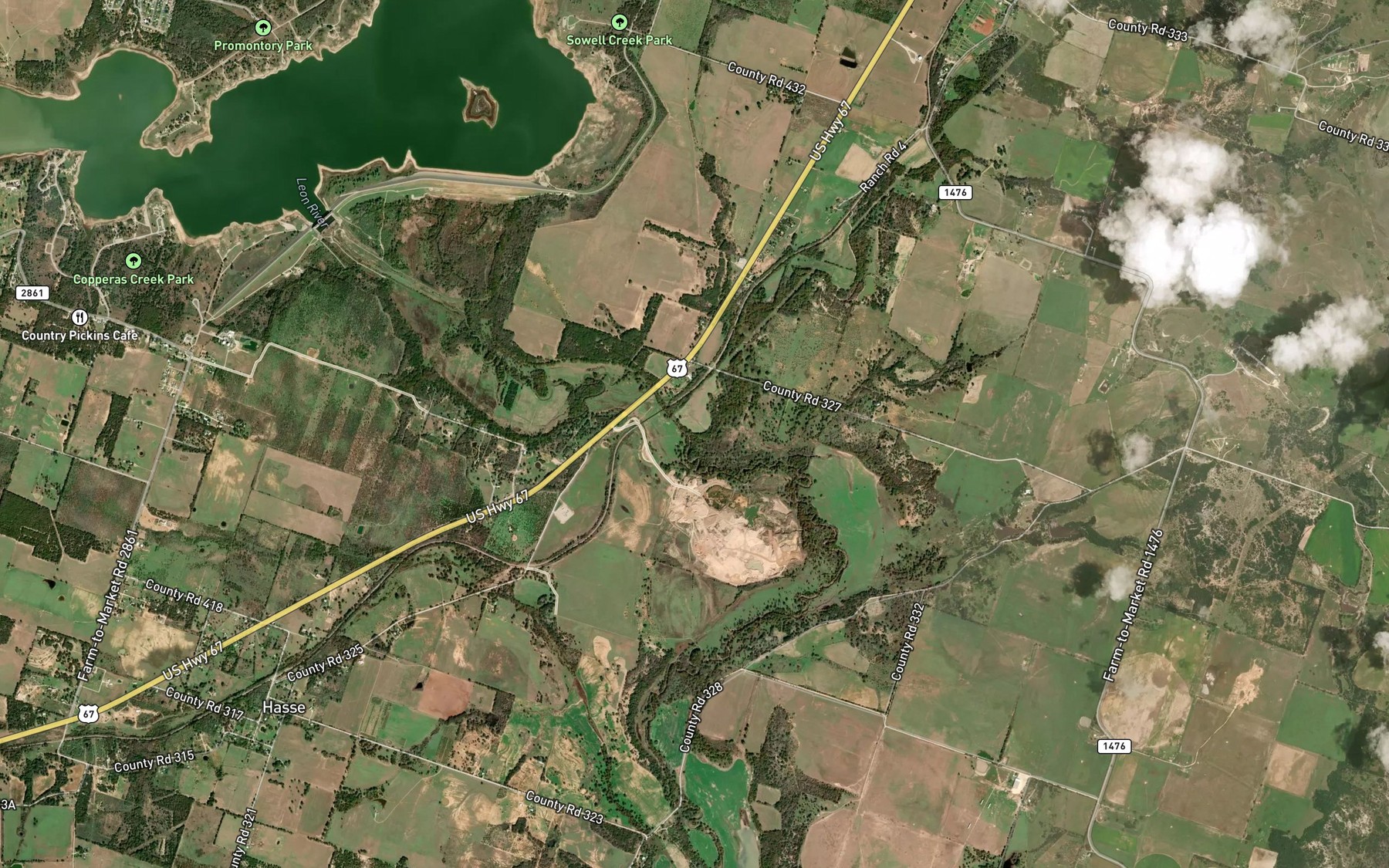 Satellite map of the Walnut Creek