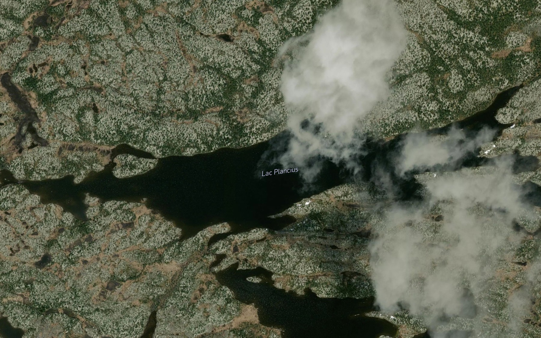 Satellite map of the Lac Plancius