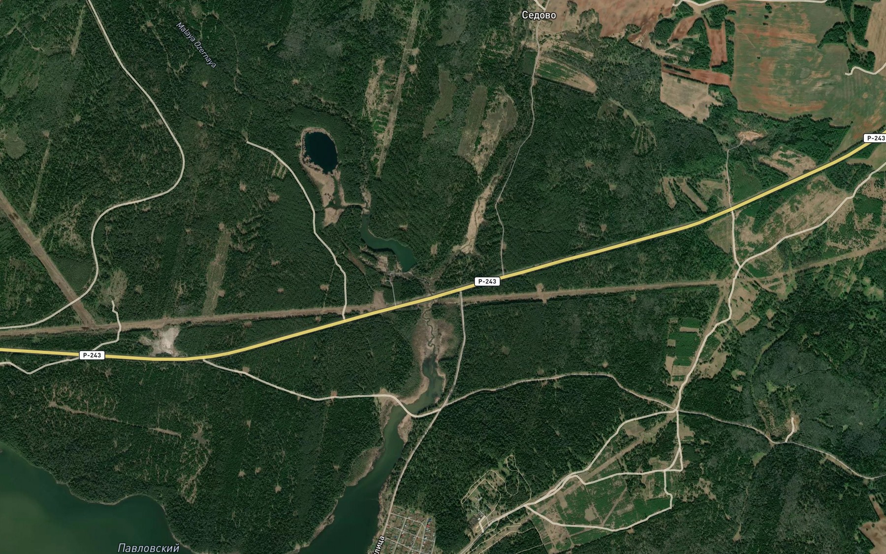 Satellite map of the Bol'shaya Ozernaya