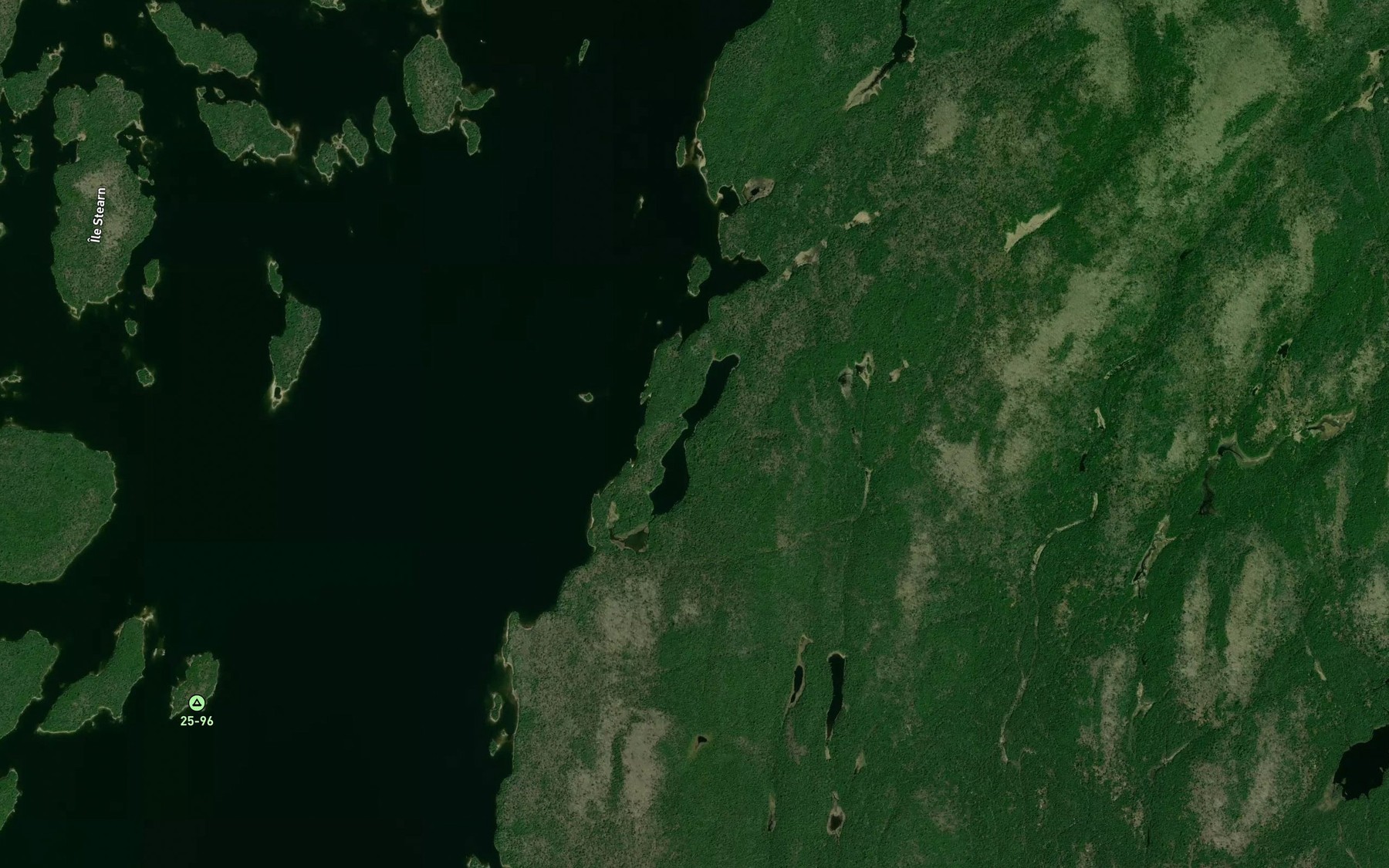 Satellite map of the Lac Teston