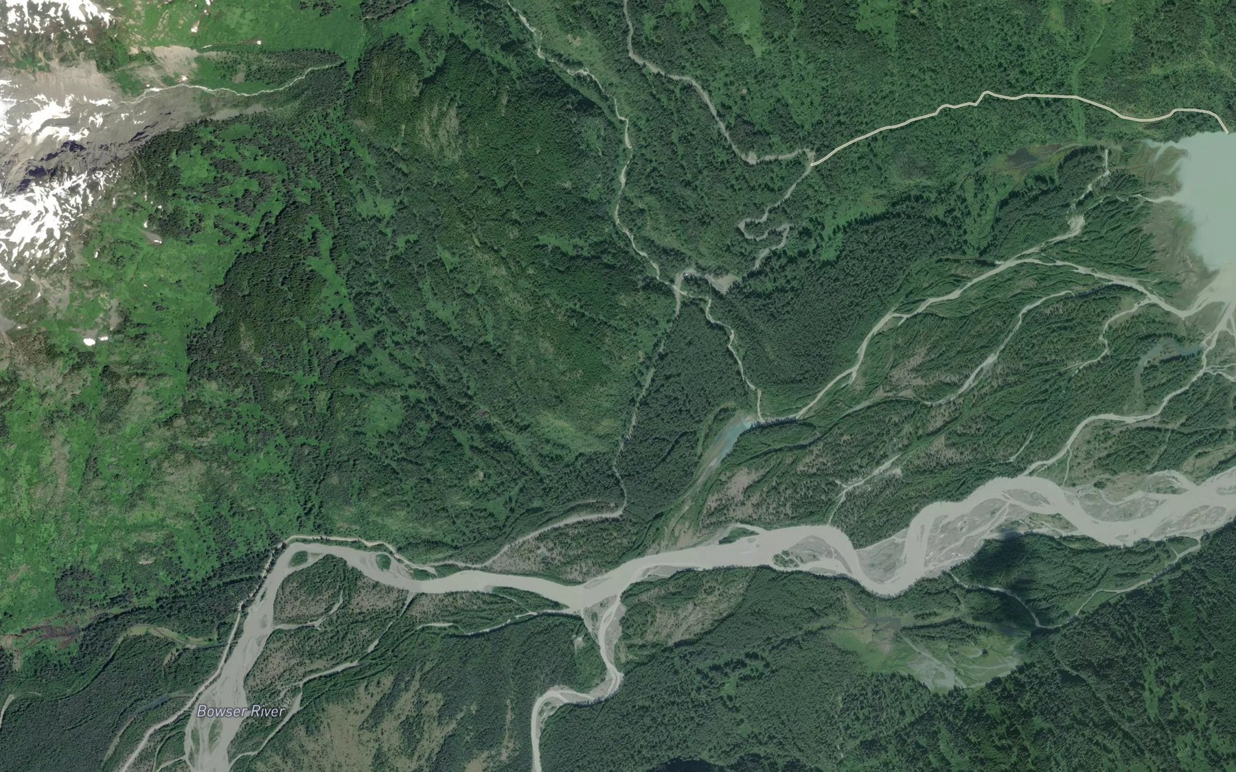 Satellite map of the Scott Creek