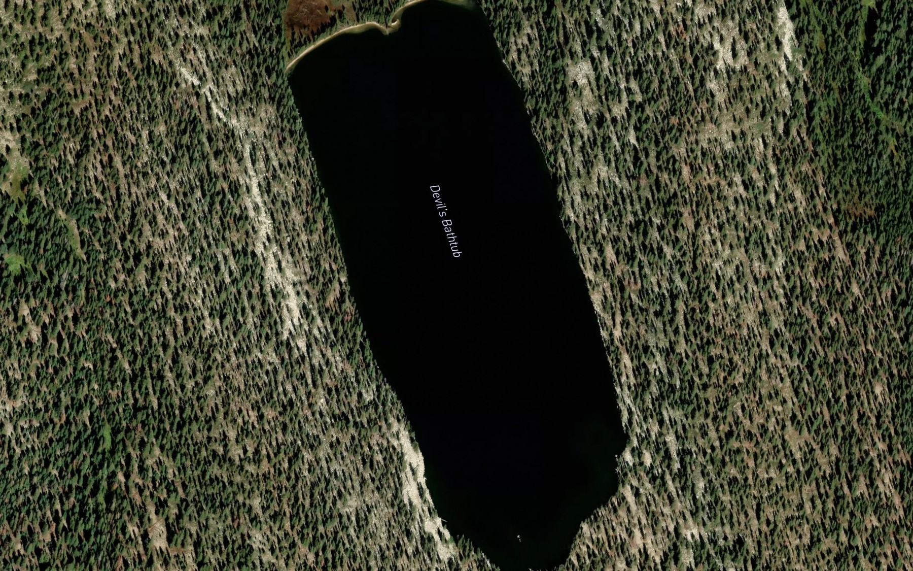 Satellite map of the Devils Bathtub