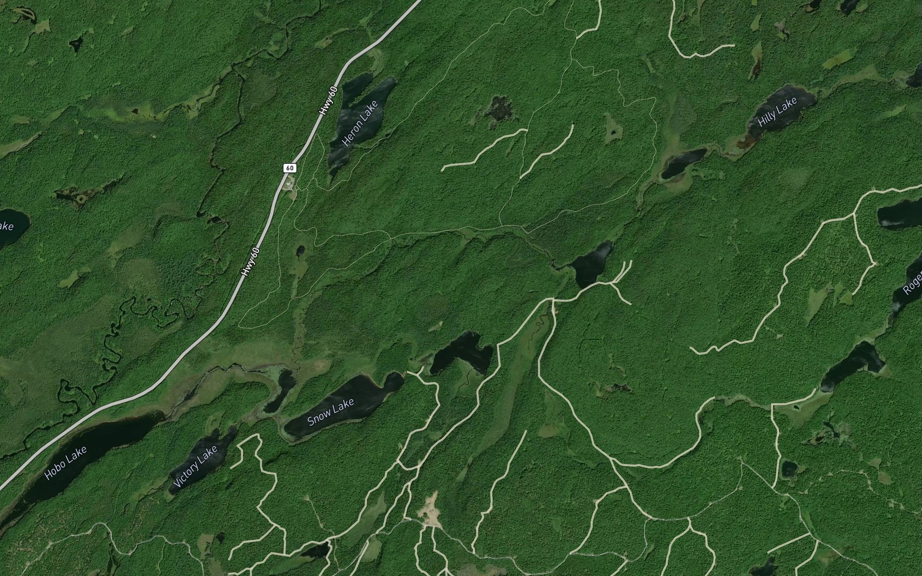 Satellite map of the Butter Ball Creek
