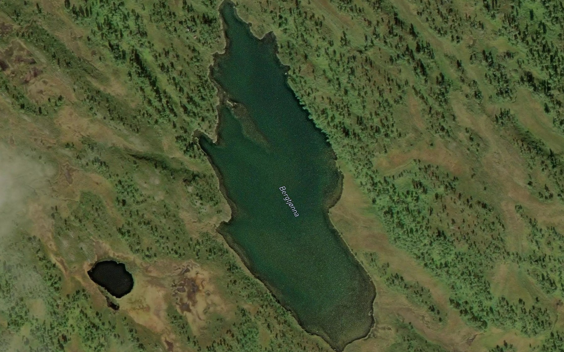 Satellite map of the Bergtjorna