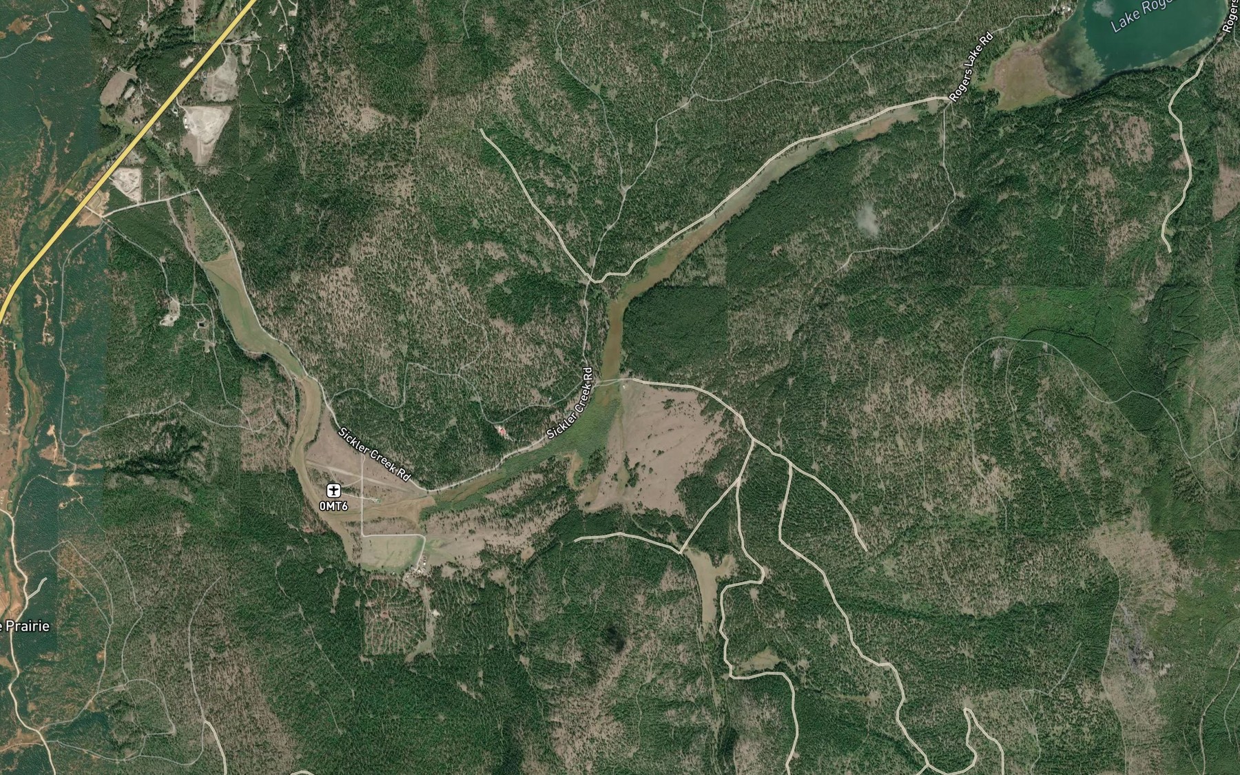 Satellite map of the Moore Springs