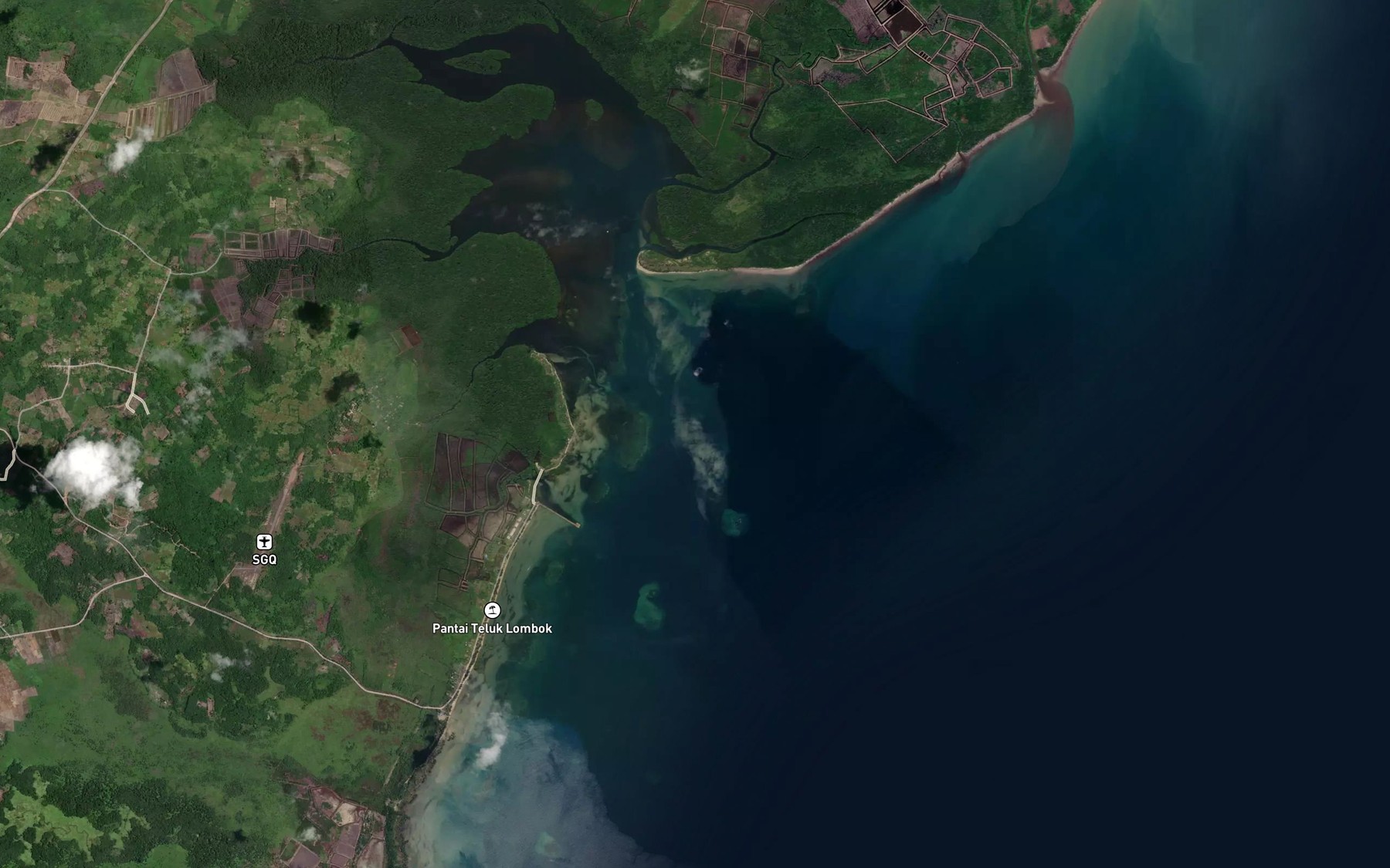 Satellite map of the Teluk Lombok