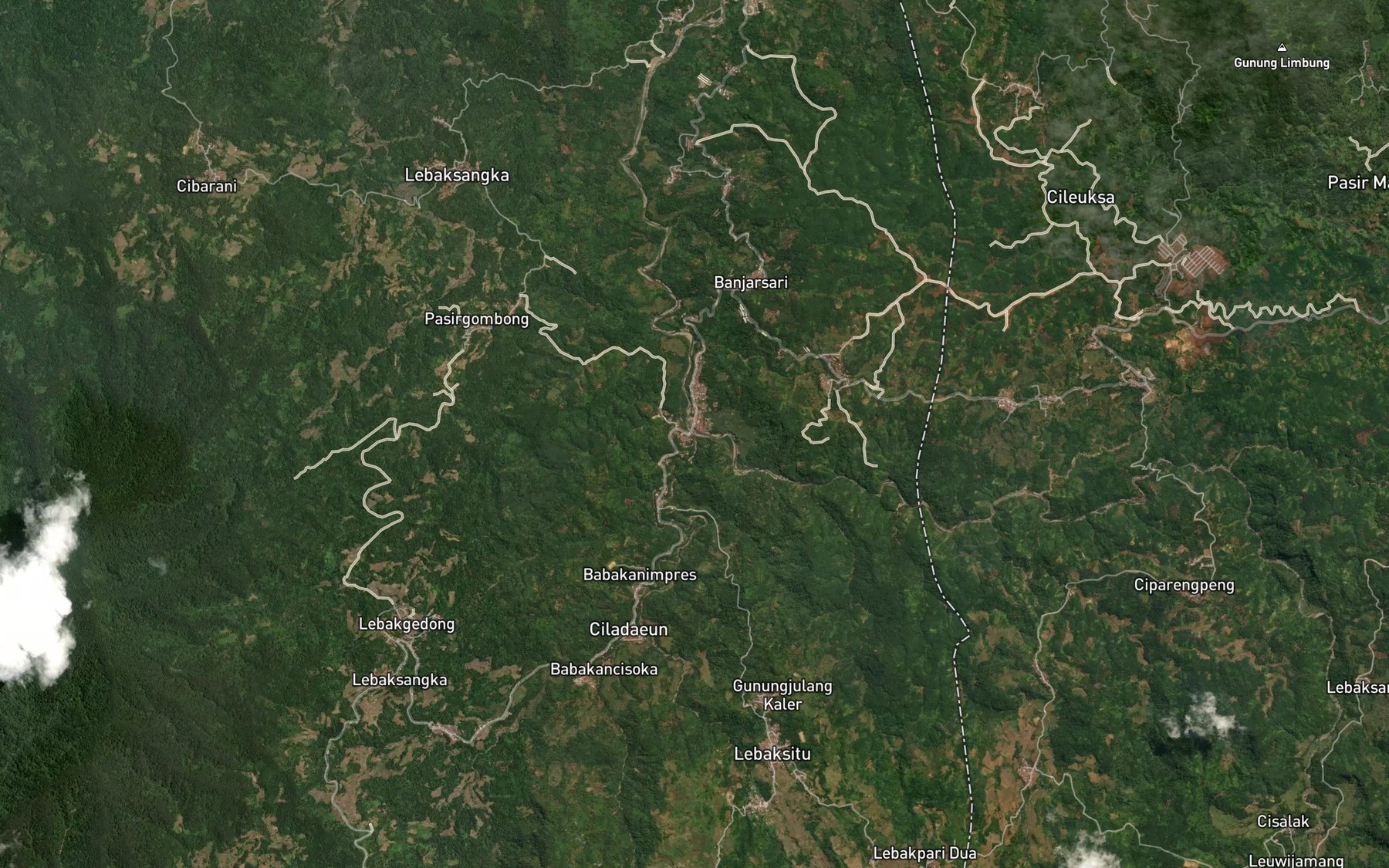 Satellite map of the Ci Ladaeng
