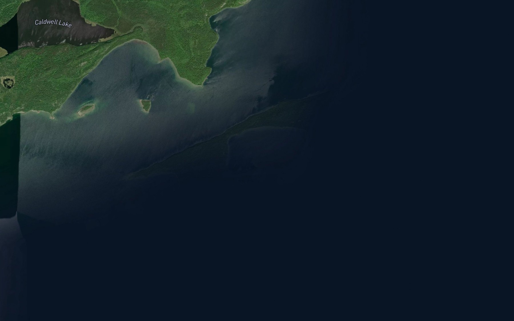 Satellite map of the Victoria Cove