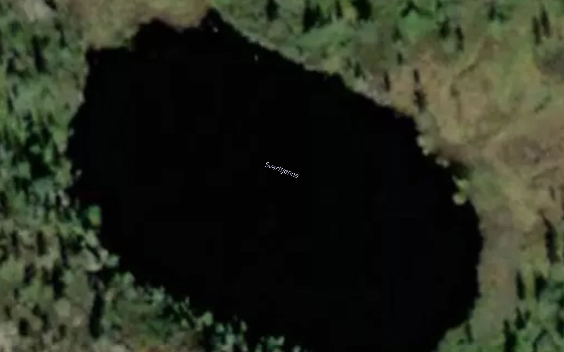Satellite map of the Svarttjorna
