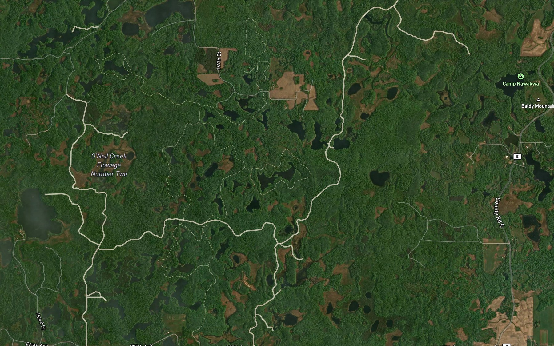Satellite map of the Tram Lake