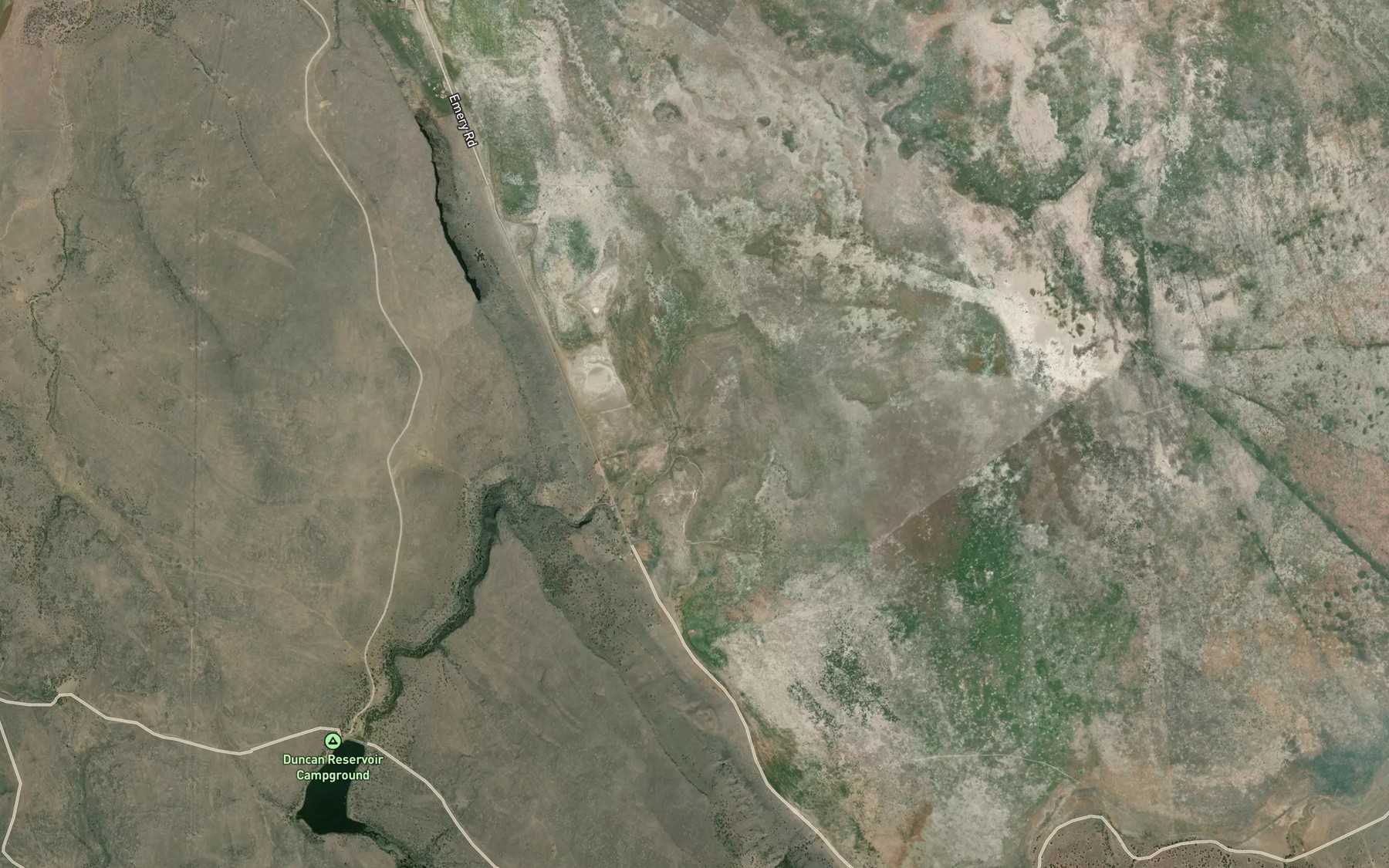 Satellite map of the Duncan Creek