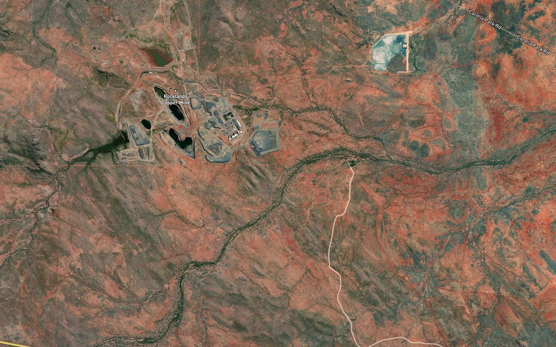 Satellite map of the Morris Creek