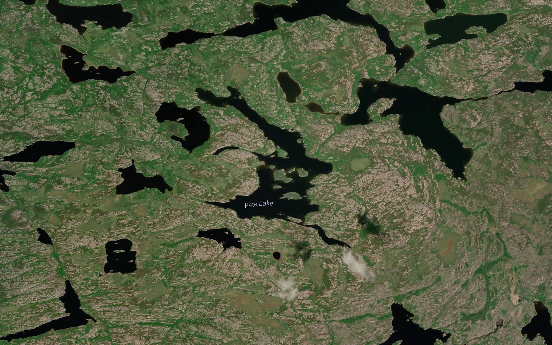 Satellite map of the Pate Lake