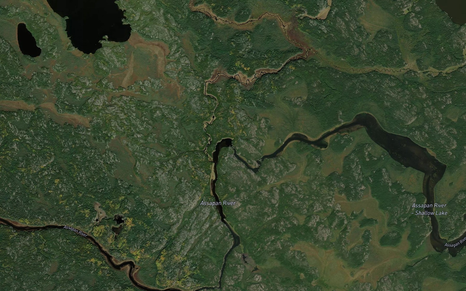 Satellite map of the Kapakwawakeecheewonk Rapids