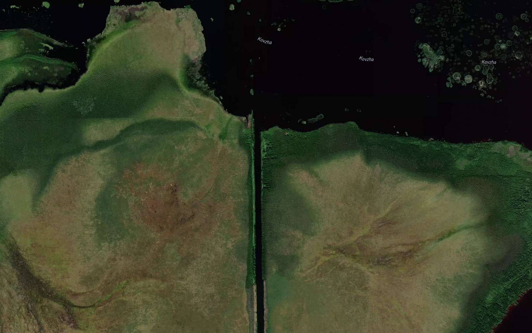 Satellite map of the Belozerskiy Kanal