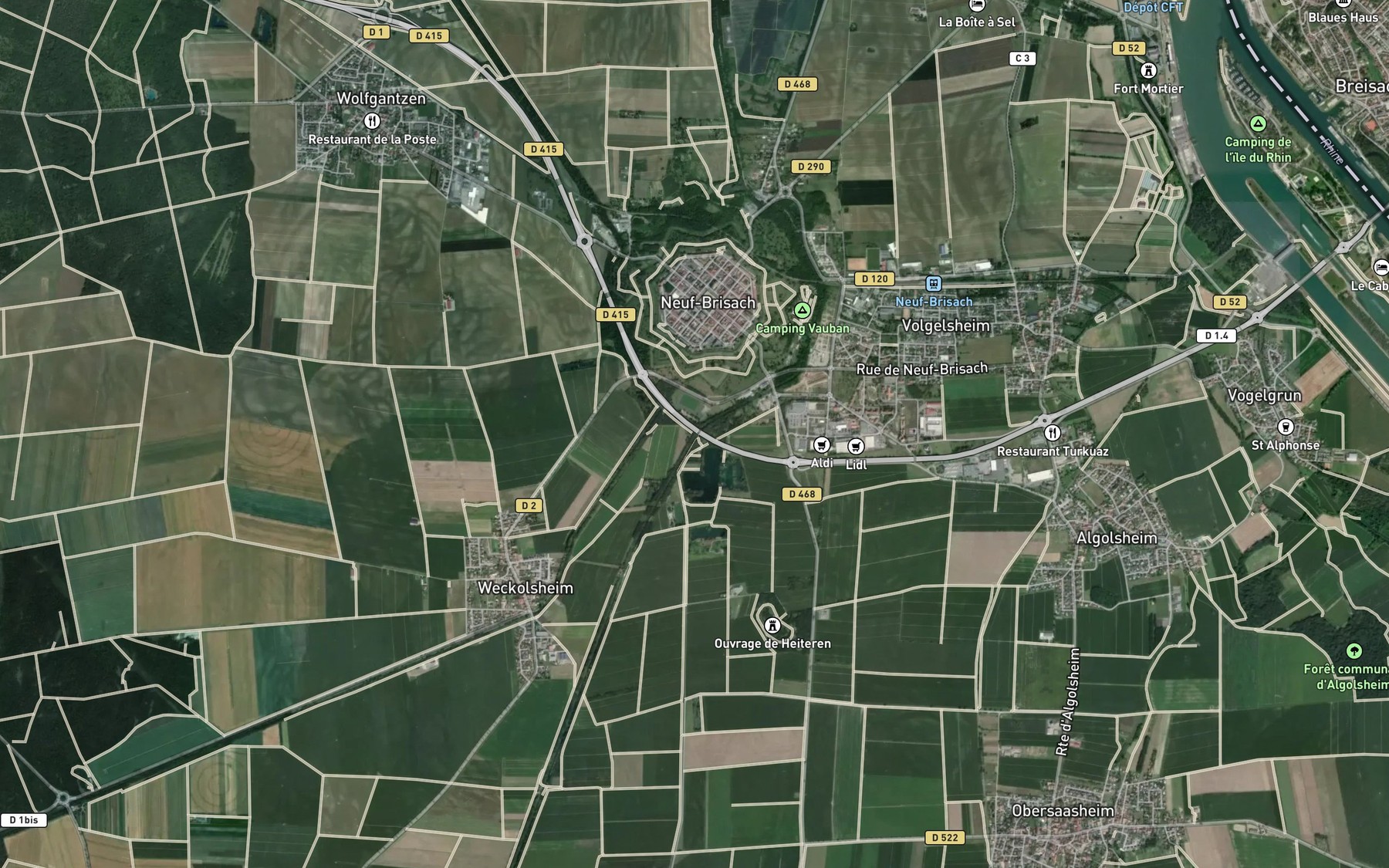 Satellite map of the Canal de Widensolen