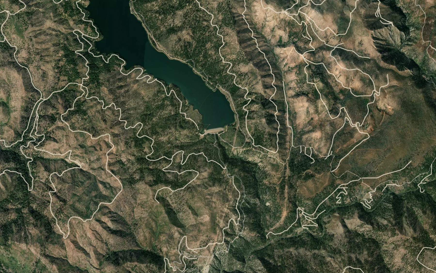 Satellite map of the Benner Creek