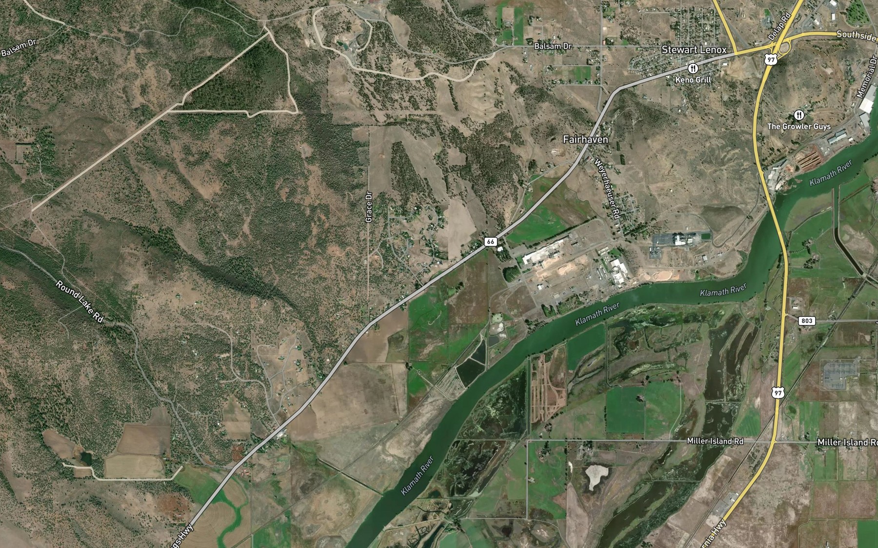 Satellite map of the Plevna Ditch