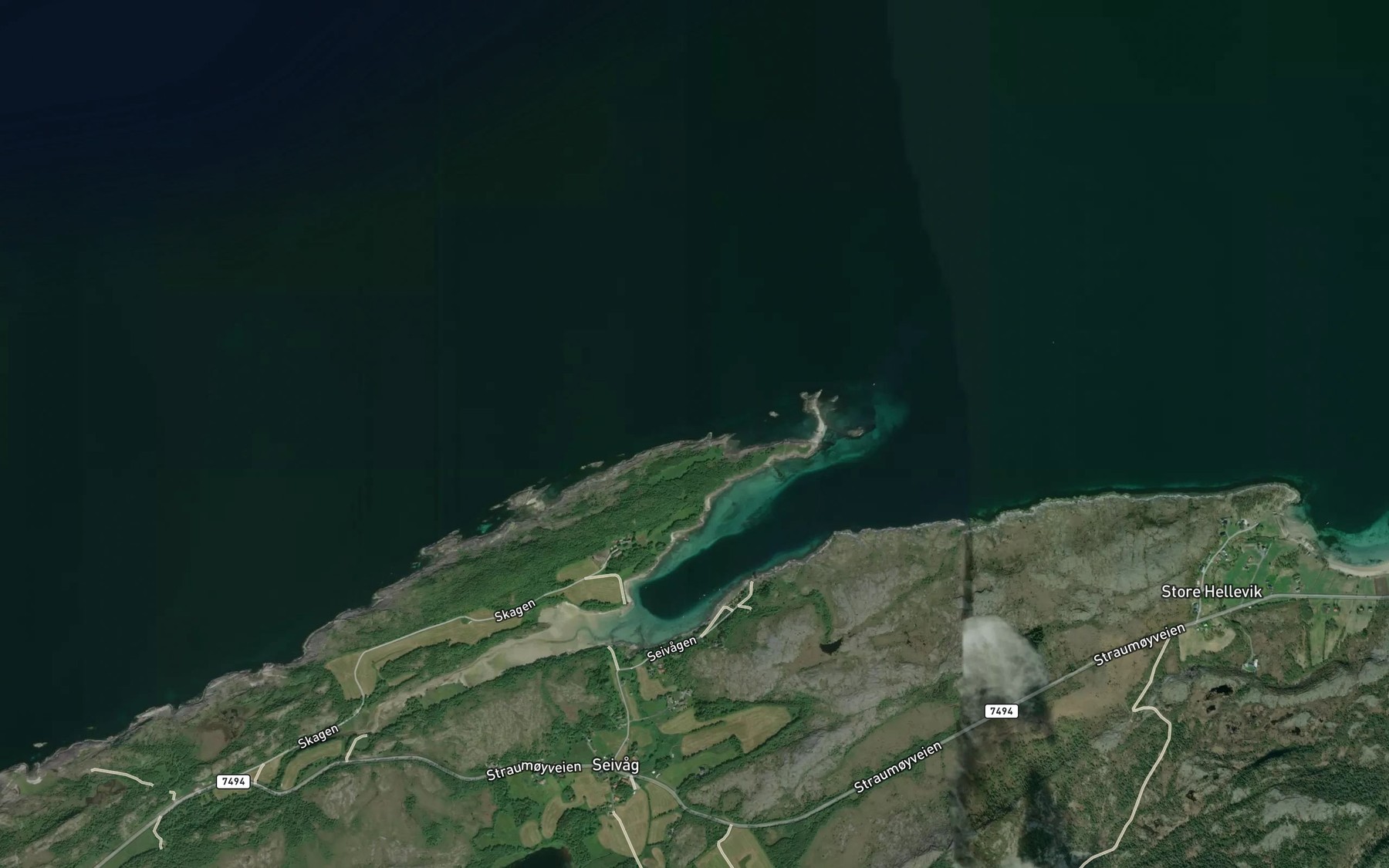 Satellite map of the Nordvika