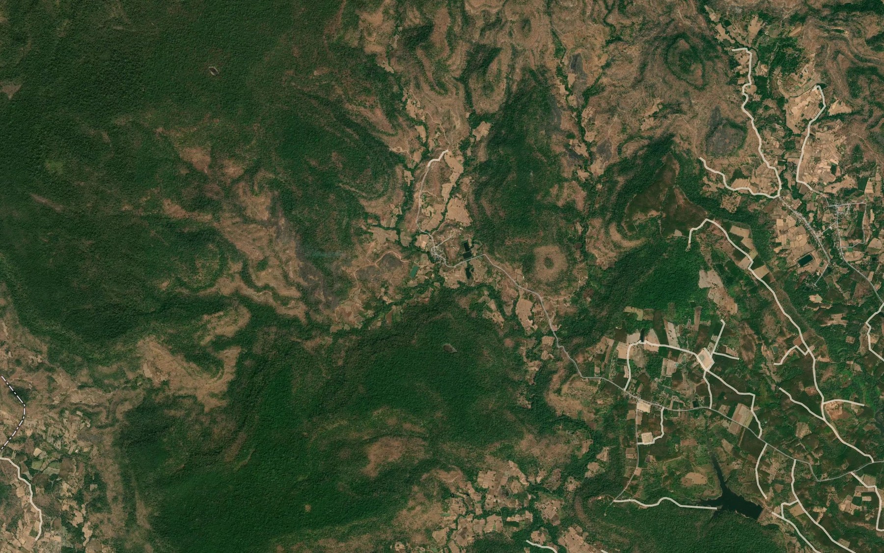 Satellite map of the Huai Bak Nem