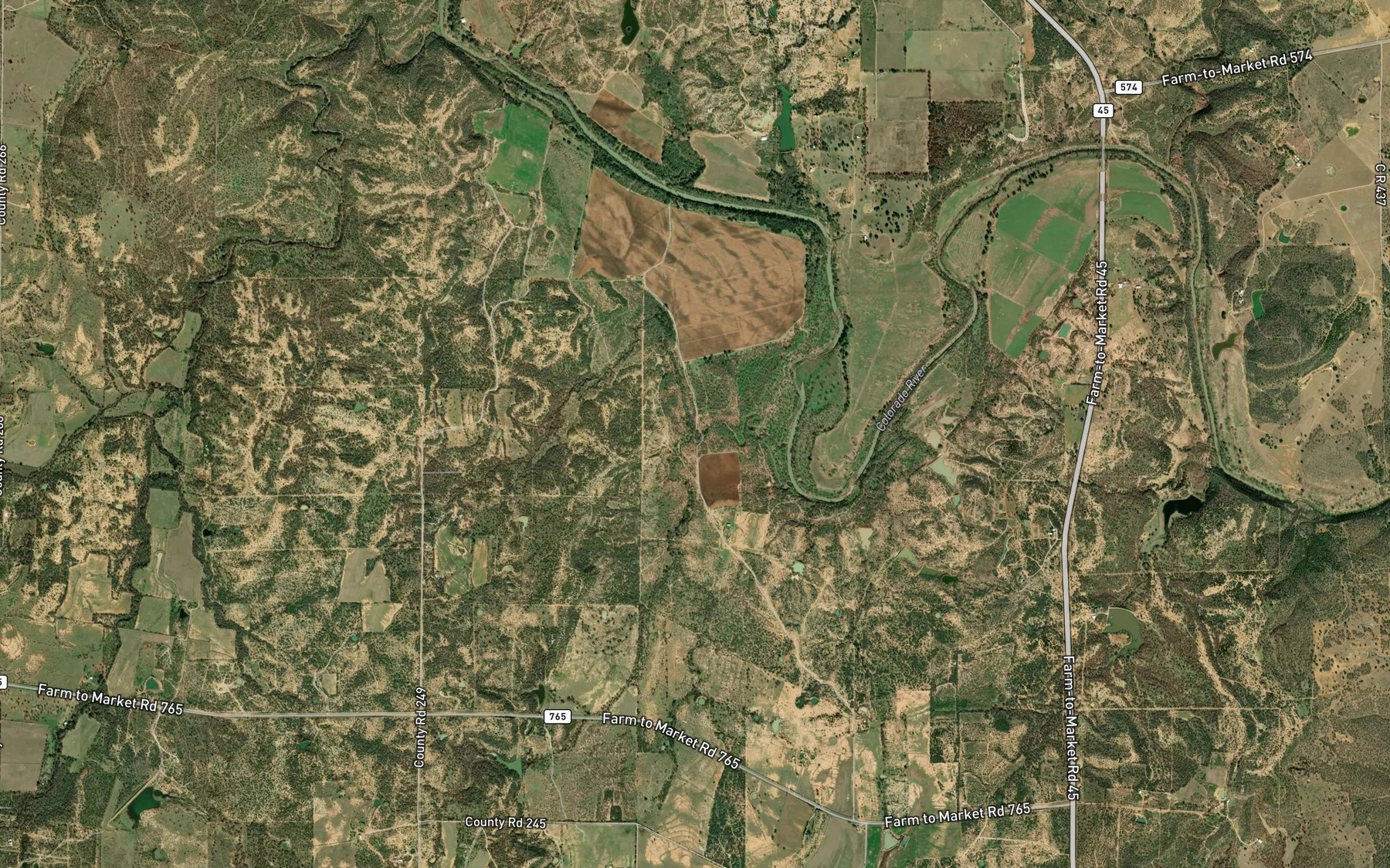 Satellite map of the Black Branch