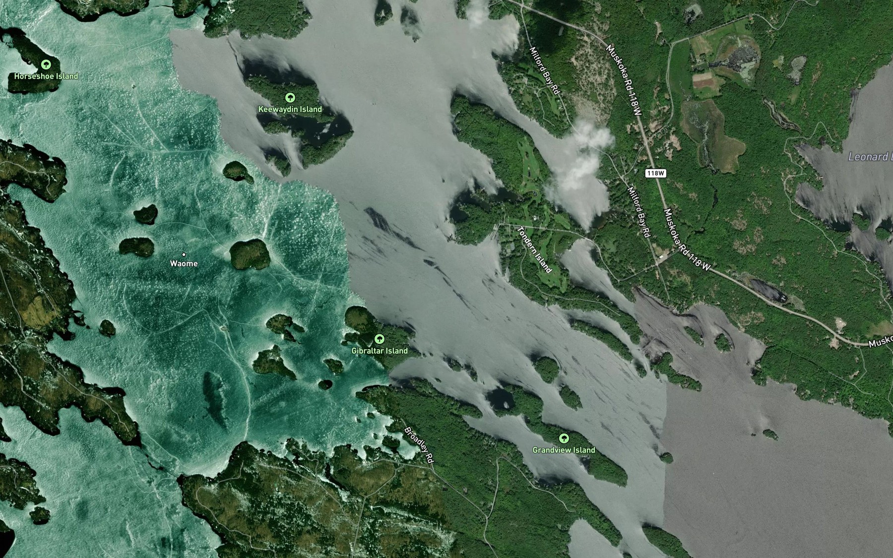 Satellite map of the Babies Bay