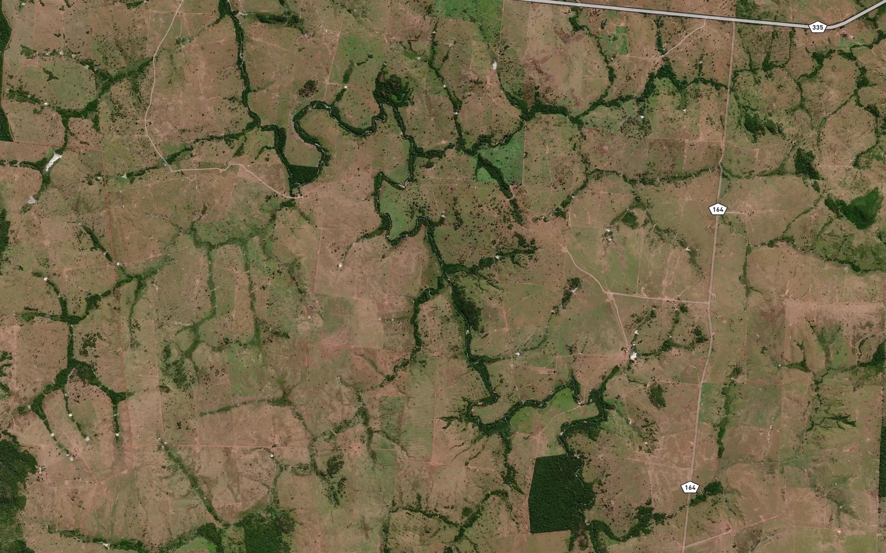Satellite map of the Ribeirao Santo Antonio