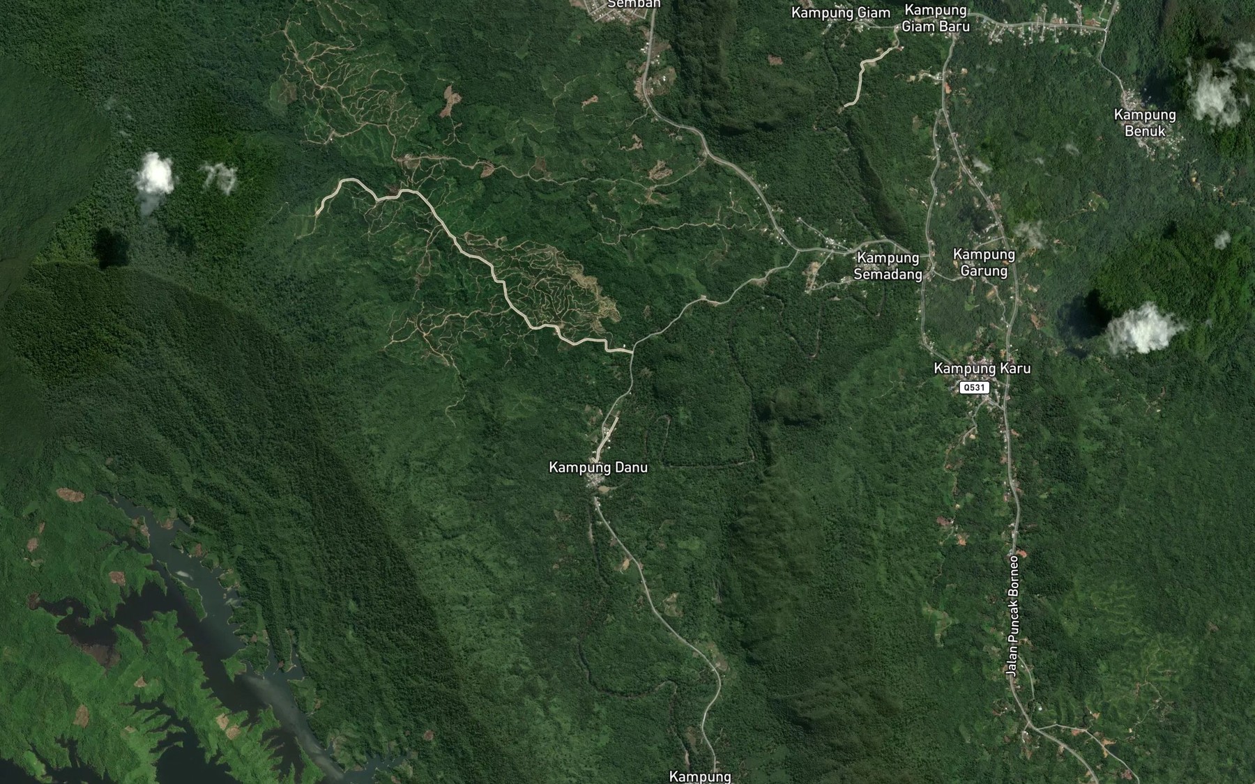 Satellite map of the Sungai Penitok