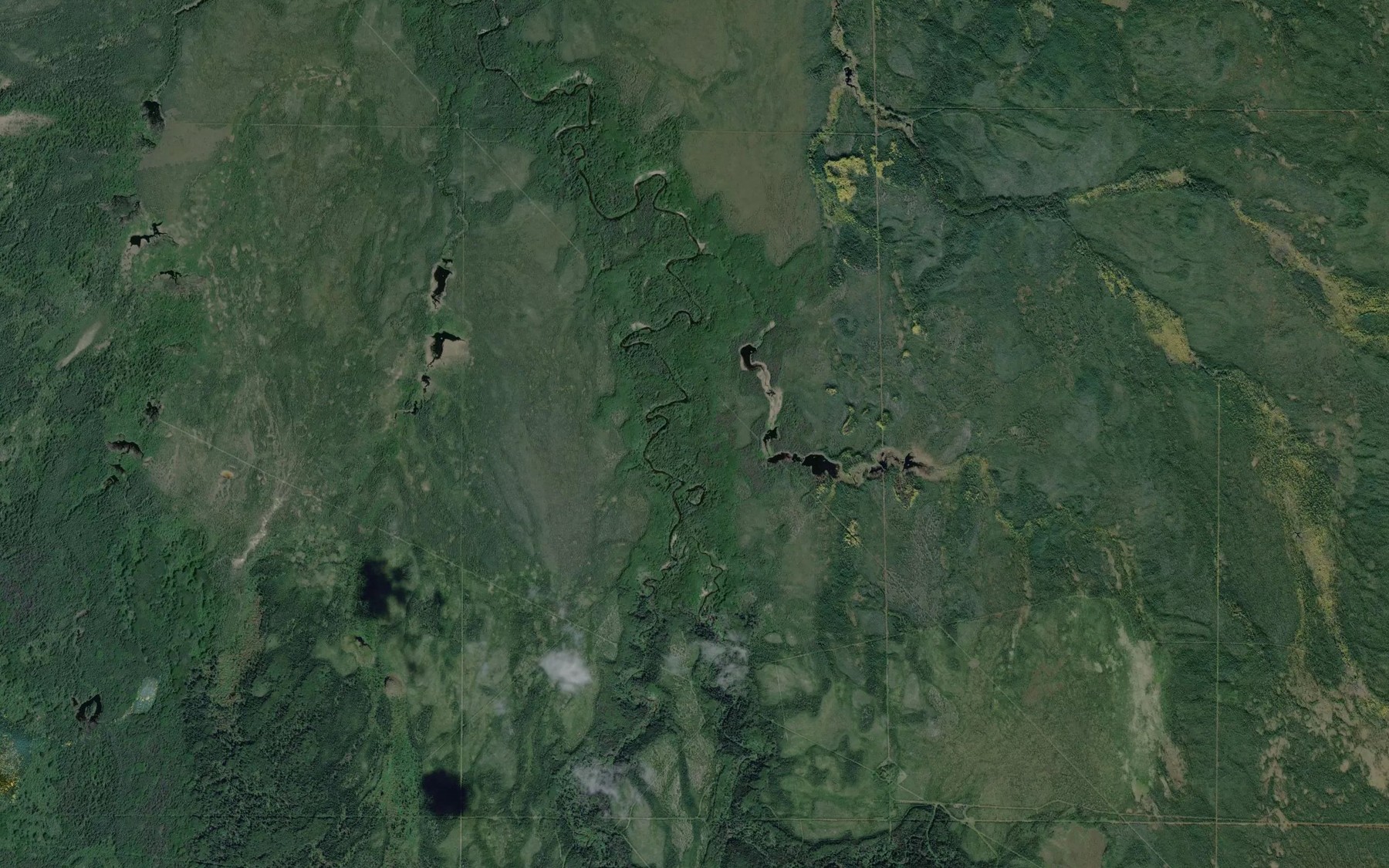 Satellite map of the Heck Creek