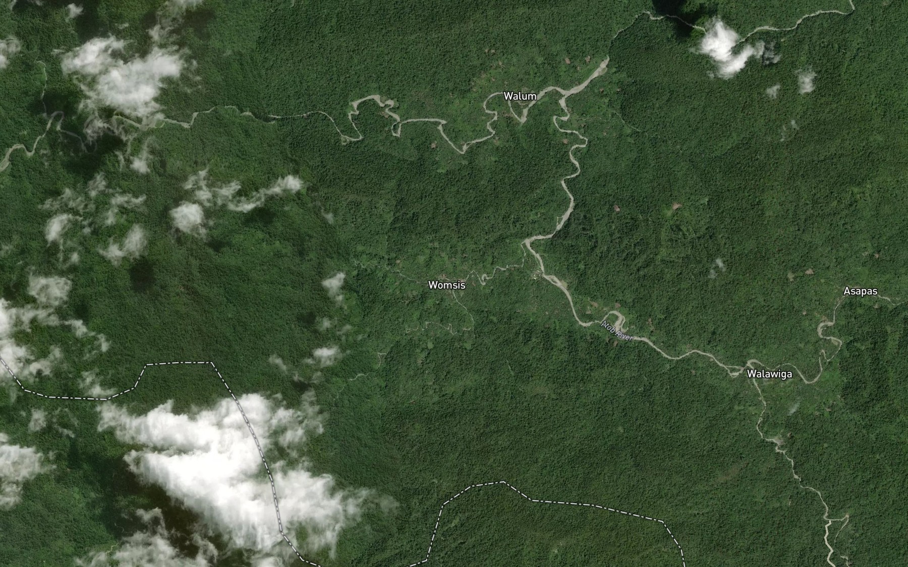 Satellite map of the Alindil Creek