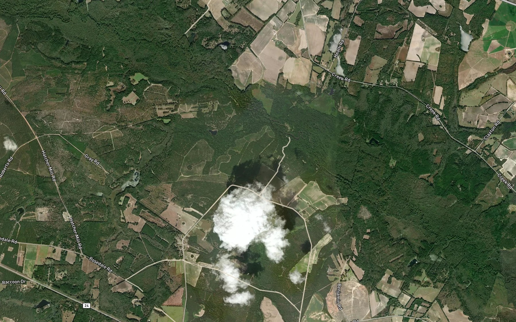 Satellite map of the Gordon Pond