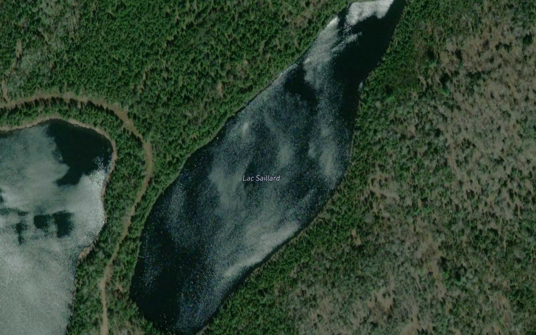 Satellite map of the Lac Saillard