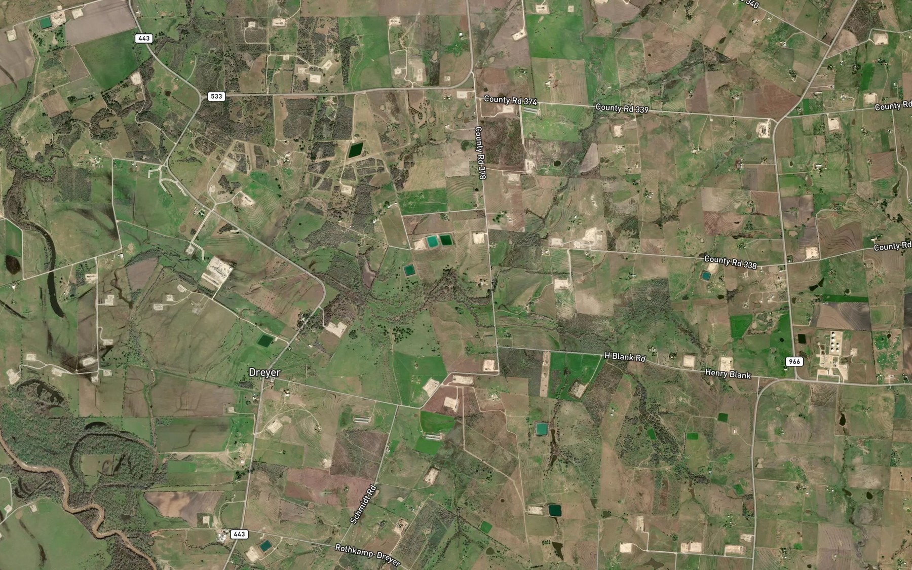 Satellite map of the Turkey Creek