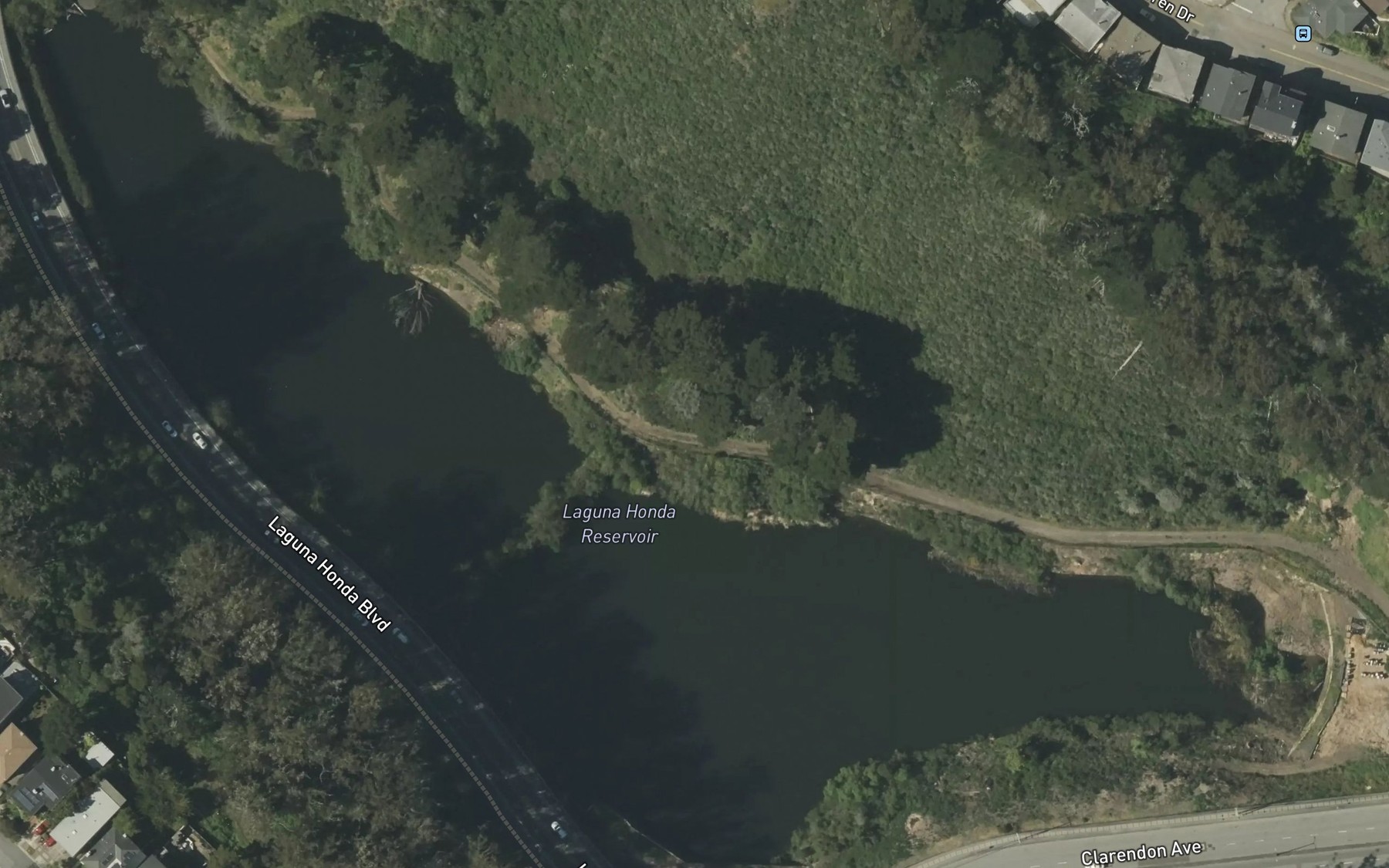 Satellite map of the Laguna Honda