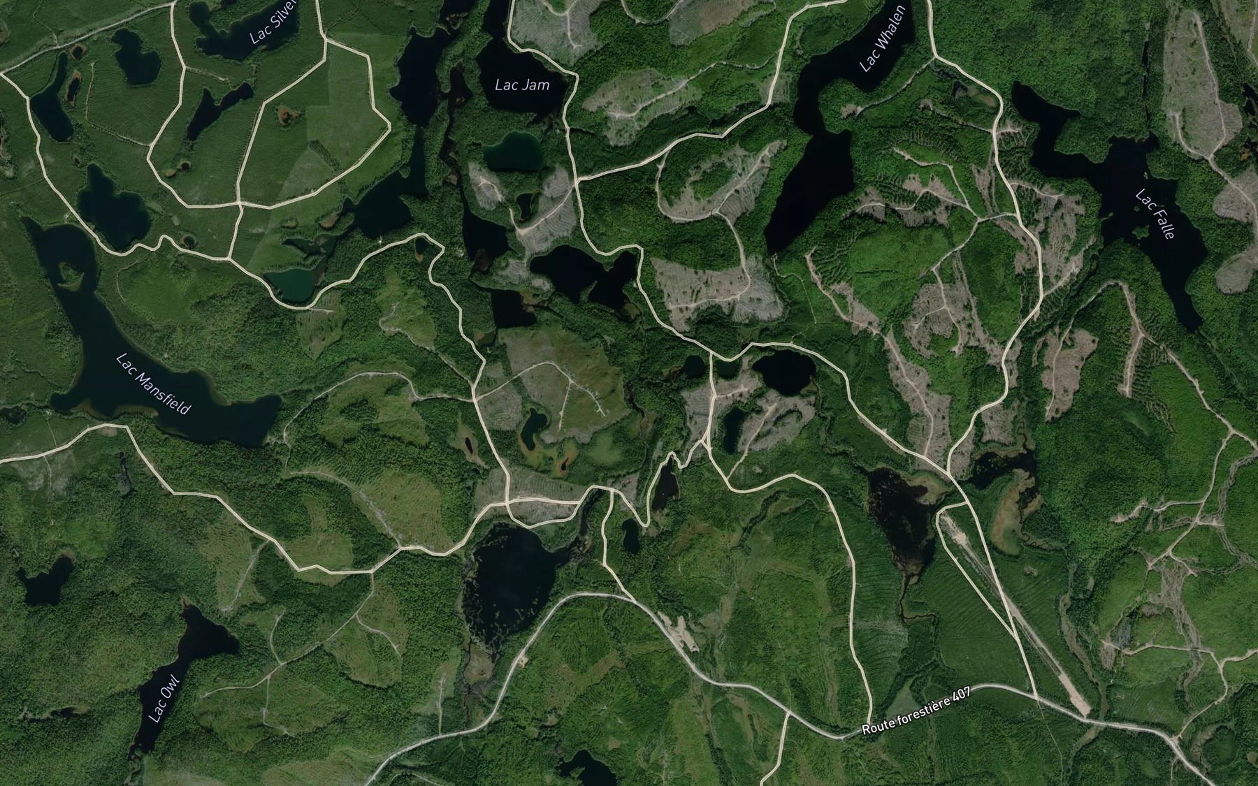 Satellite map of the Lac Sharp