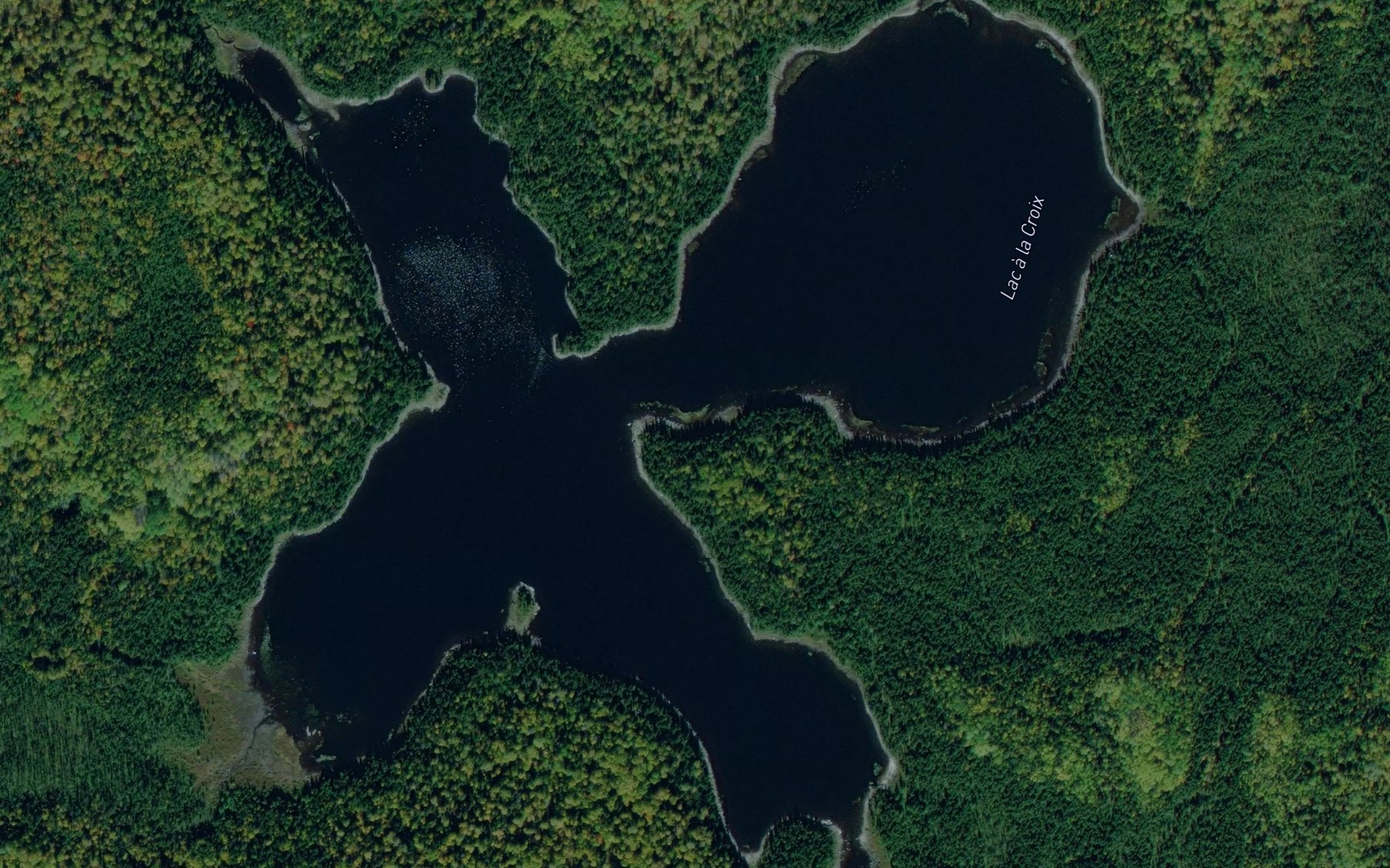 Satellite map of the Lac a la Croix