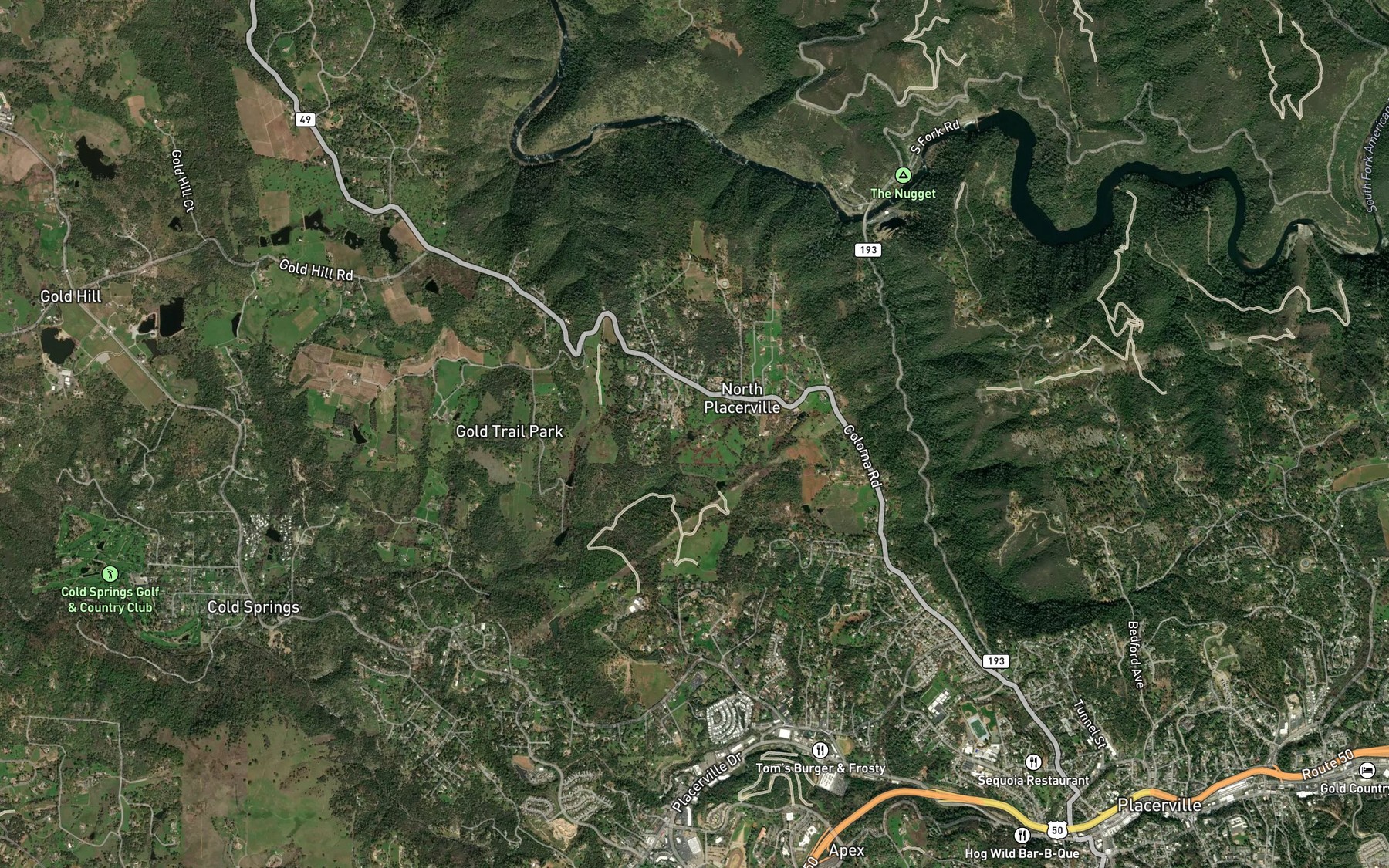 Satellite map of the Teal Pond