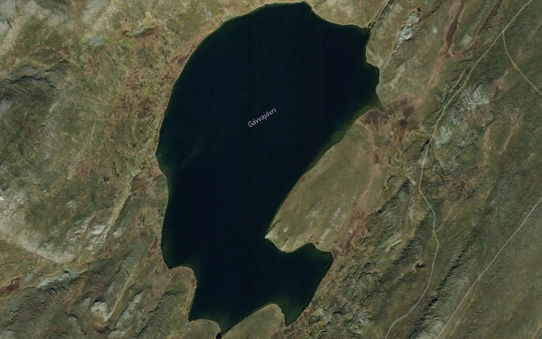 Satellite map of the Gavvajavri