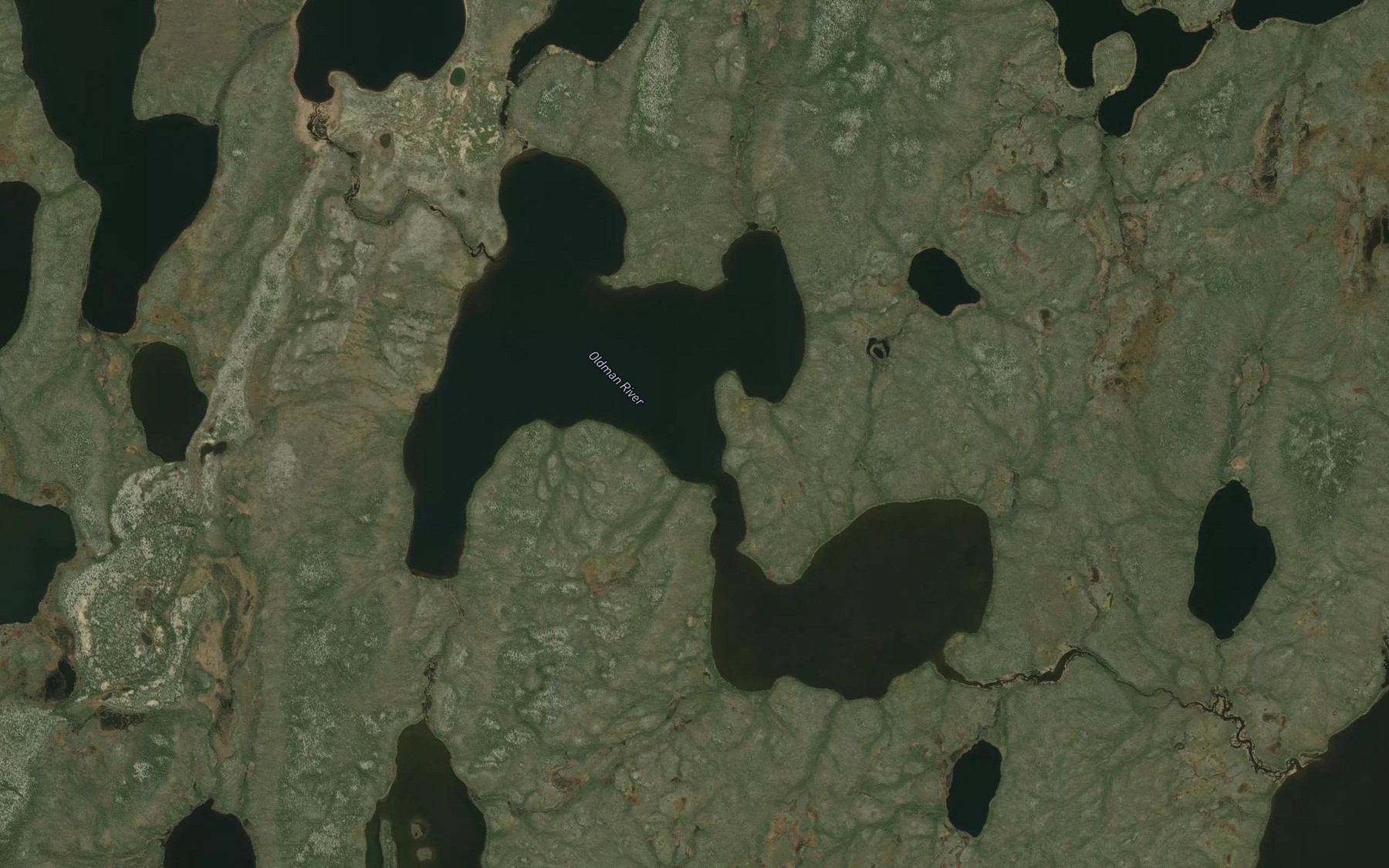 Satellite map of the Warren Lake