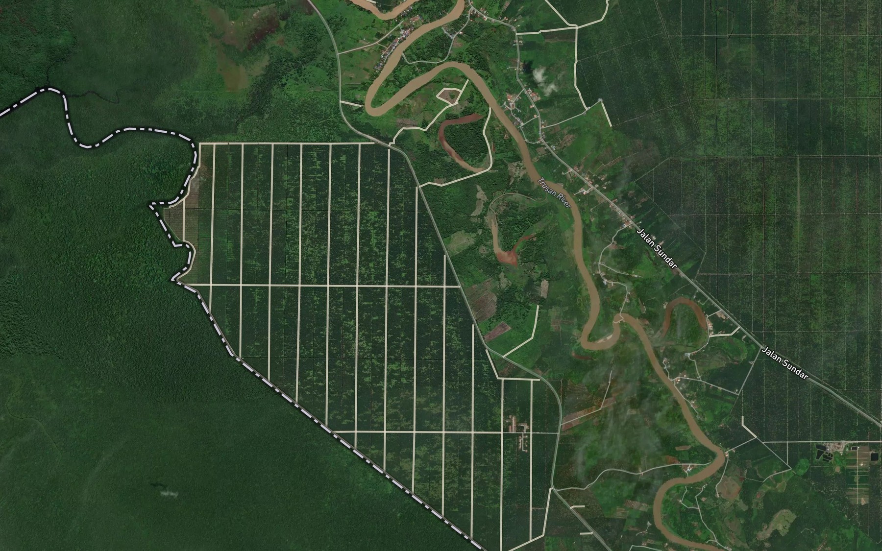 Satellite map of the Sungai Silat
