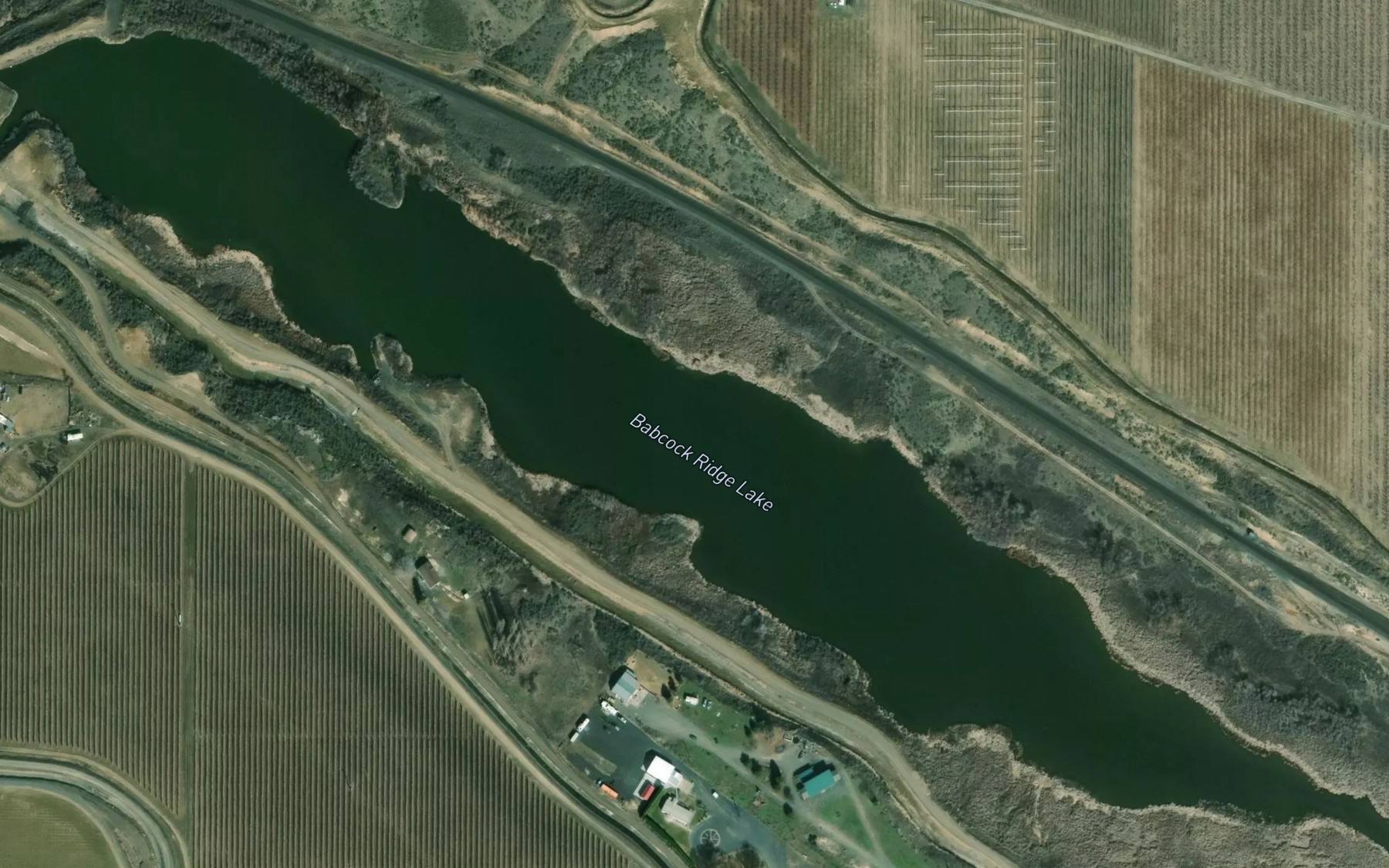 Satellite map of the Babcock Ridge Lake