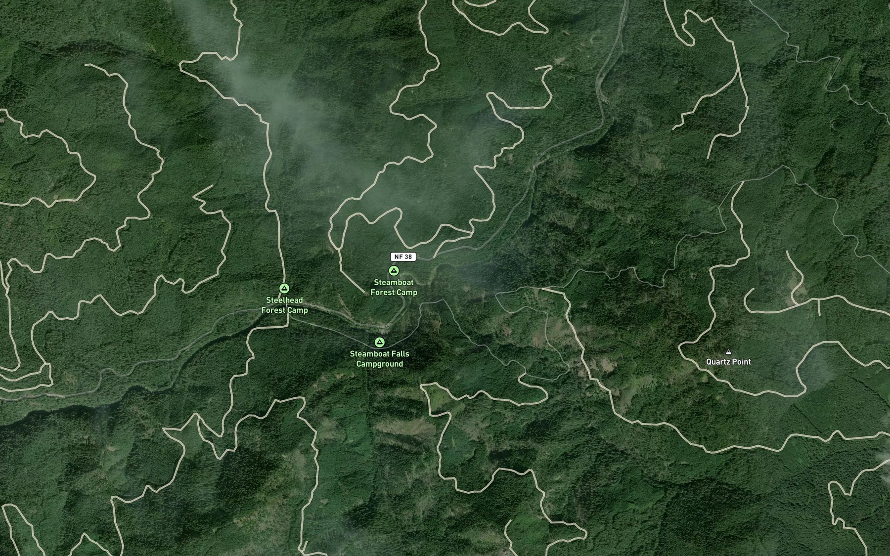 Satellite map of the Singe Creek