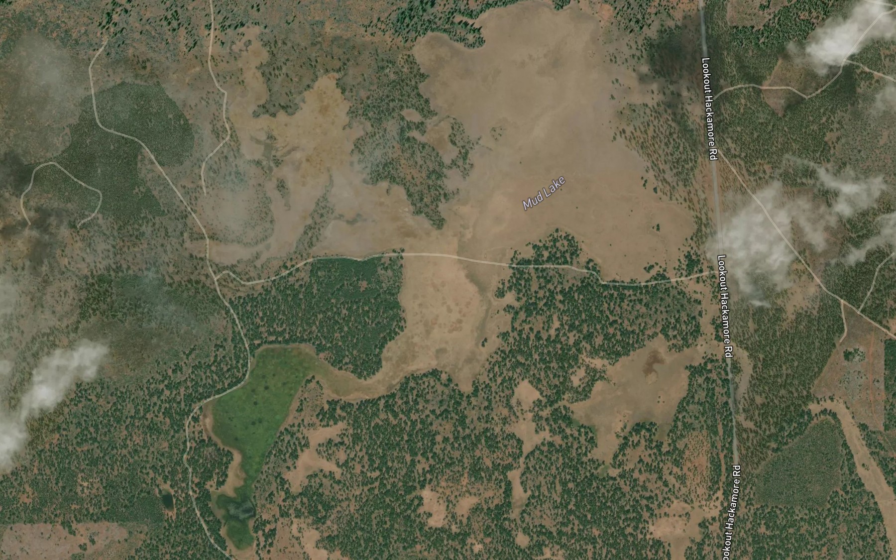 Satellite map of the Upper Mud Lake